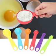 12Pcs Colourful Measuring Spoon Plastic Cup and Set with Scale Convenient for Kitchen Bakery Design