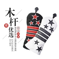 Golf Wood Club Cover Five-Pointed Star Stripe Club Protective Cover No. 1 Wood 3/5 Wood UT Wood Club