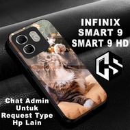 HP Glossy glitter Softcase for type INFINIX SMART 9/INFINIX SMART 9 HD Cat Motif/case infinix smart 