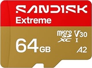SANDISK 64GB Extreme microSD UHS-I Card - Up to 170MB/s Read Speed and 80MB/s Write Speed, 5.3K Vide