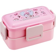 Skater Bento Box, Fluffy Lunch Box, 2 Tiers, 600ml, Dishwasher Safe, Microwave Safe, Made in Japan E