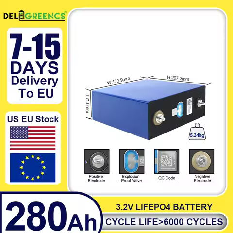 CATL 280Ah Lifepo4 Rechargable Battery Pack 3.2V Grade A Akku Lithium Iron Phosphate Prismatic Cells