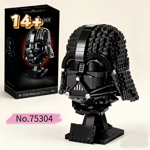 834pcs Star Interstellar Conflict Imperial starfighter Darth Vader Helmet 75304 Building Blocks Mode