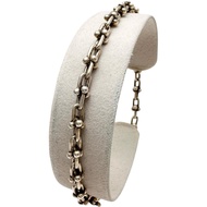TIFFANY&Co./Tiffany HardWear 微型鏈節手鍊，925 純銀，7.6 克，18.5 厘米，銀色，女士款 [二手]