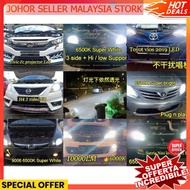 2Pcs 10000LM White Colour LED Headlight Foglamp Sport Light Fog Lamp Car Motor Headlamp Hi Low Beam 