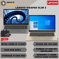 LAPTOP LENOVO BARU IDEAPAD SLIM 3 INTEL CORE i5 1135G7 RAM 8GB SSD