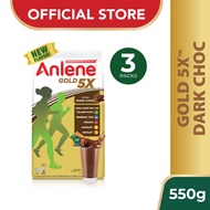 ANLENE Gold 5X High Calcium High Protein Dark Choc Milk Powder Susu Tepung 奶粉 (550g x 3)