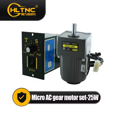 25W Micro AC Motor 220v 50/60hz Asynchronous Motor Induction Motor Shaft 10mm + Speed Controller 135