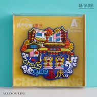 Refrigerator Sticker and Magnet Sticker Chongqing Chengdu Hangzhou Souvenir Creative All-Chinese Dom