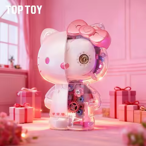 TOPTOY Sanrio Hello Kitty Iridescent Blocks, DIY Ornament, Kawaii Desktop Decor, Collectible Cute Gi