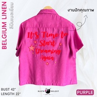 SLOTH SELECT เสื้อลินินเบลเยี่ยม งานปักอย่างดี เก๋ ไม่ซ้ำใคร ผ้าเนื้อนิ่ม บาง เบา สบายผิว