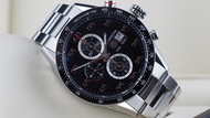 TAG HEUER CARRERA CHRONOGRAPH AUTOMATIC CAL1887 BLACK DIAL STEEL 43MM