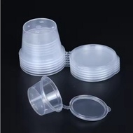 Hinged Sauce Cup transaparent 0.5oz 1oz 1.5oz 2oz 3oz 4oz
