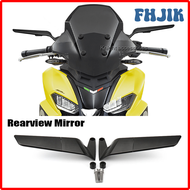 FHJIK กระจกย้อนกลับมองหลังด้านข้างมีปีกลมกระจกรถจักรยานยนต์สำหรับ Aprilia SR GT 200 SR Max250 300 12