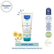 Mustela Baby Body Wash Stelatopia Emollient Cleansing Gel Skin Atopic-Eczema 200ml