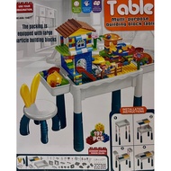 【MJ】Kids Multi Function Table Building Blocks Compatible Lego Duplo Block