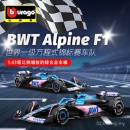 Burago Burago 1: 43 Alpine F1 Car Model BWT Alpine Simulation Alloy Car Model Formula