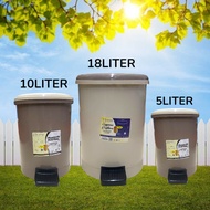 KIBIWARE TONG SAMPAH PIJAK / STEP DUSTBIN / DUSTBIN / TONG SAMPAH / RECYCLE BIN / TONG SAMPAH KITAR 