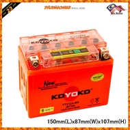 BATTERY KOYOKO (YTX12A-BS) (BTX9) 12V9. 5AH /10HR SET  (NEW STOCK 2021)
