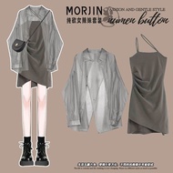 大碼女裝 大碼 套裝 女 2024 新款 Plus Size Women's 2025 New Style Two-Piece Suit - Summer Sunscreen Dress Set