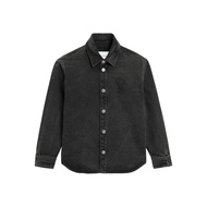 AMI PARIS Cotton Knitted Ami De Coeur Overshirt Used Grey (SS26)