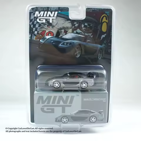 MINIGT In Stock 1057 1:64 Mazda RX7 VeilSide Fortune Grey Diecast Car Model Collection Toys