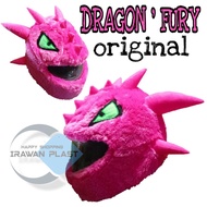Pink fuchsia dragon helmet Cover