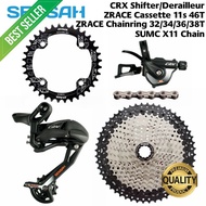 SENSAH CRX 11 Speed Trigger Shifter + Rear Derailleur 11s + ZRACE Cassette11-46T Chainring +/