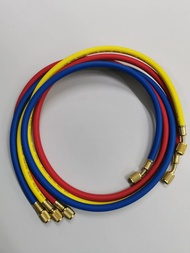 สายน้ำยา ยี่ห้อ PQ สายชาร์จแอร์ ครบชุด 3 เส้น ยาว 1.5 เมตร สำหรับ R22 R134a เกลียว 2 หุน (1/4)