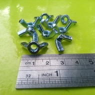 WHITE M5 GALVANIZED EAR NUT M5 GALVANIZED WING NUT/ GALVANIZ M5 WING NUT WHITE M5 BUTTERFLY NUT/