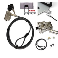 Dell Noble Wedge Lock Low Profile socket 5mm slim 5mm Slot TZ08T TZ18T 1.8M 6 feet Cable LOCK Suppor