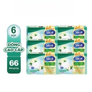 Combo of 6 Boxes of Silcot Premium Japanese Makeup Cotton (makeup remover cotton) (66 Pieces/Box)