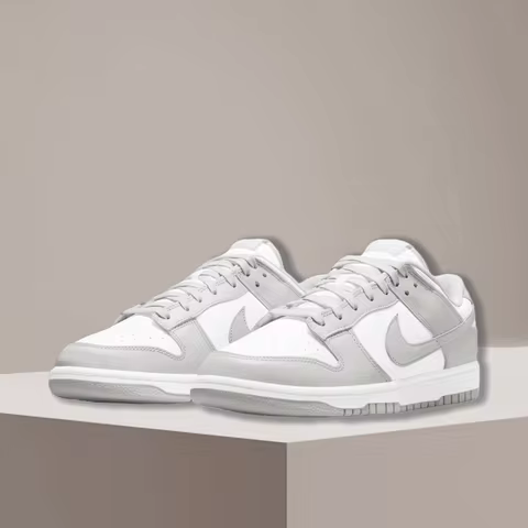 Nike Retro Casual Skate Shoes DUNK Cushioned Durable Athletic Shoes Gray/White DD1391-103