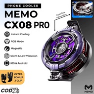 MEMO CX08 Pro Phone Cooler Fan Cooler Magnetic Cooler Clip 2-in-1 RGB Cooler hp FunCooler FanCooler 