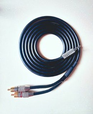 日本/Canare L-2T2S/3.5mm to 2ⅹRCA Cable(3.5mm轉RCA轉換線 (6呎) Canare L-2T2S /3.5mm stereo to RCA left right audio interconnect cable.6ft  in length.Gold plated connectors