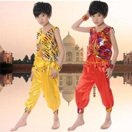 100-170cm Boys and Girls Indian Dance Costume Suit Deepavali Wear for 2-16 Years Old