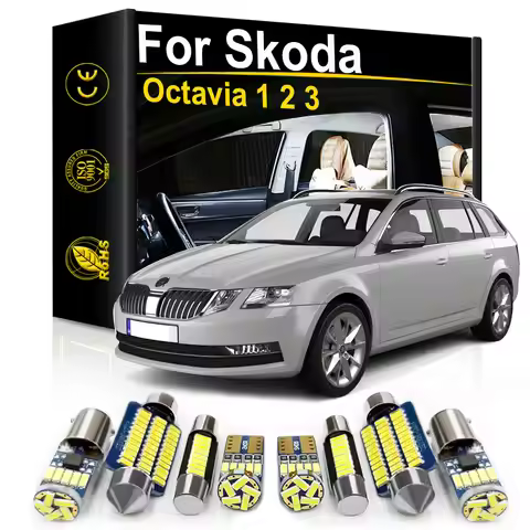 Car Interior LED Canbus For Skoda Octavia 1 2 3 MK1 MK2 MK3 RS A5 A7 1U 1U2 1Z 1Z3 5E3 5E5 Combi 200