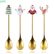 JANRY Coffee Spoons For Festival Party Tableware Stainless Steel Kids Spoon Set Tea Scoops