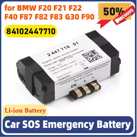 New Car SOS Emergency Battery Replaces 84102447710 2447710 For BMW F20 F21 F22 F23 F40 F87 F44 F45 F