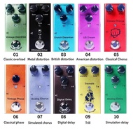 CH* 9V Electric Guitar Effect Pedal With 10 Sound Options Small Guitar Effects Pedal for Concert Sta