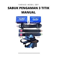 Safety belt/ manual car Safety belt 3 point universal black
