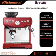 Breville BES870CRN Barista Express Espresso Coffee Machine Coffee Maker (Bean) - Cranberry