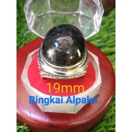 Cincin Batu Badar Besi/Tok Wali "batu Gunung Kinabalu"(tebal) 12mm X (lebar) 20mm X  (panjang) 26mm.