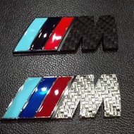 Carbon Fiber Car Logo Rear Trunk Sticker Suitable for BMW Modified M Logo M3 5 Series 3 Series New X