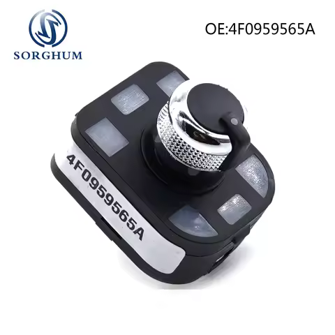 SORGHUM Chrome Side Mirror Rear View Control Switch Knob 4F0959565A 4FD959565A For AUDI A1 A2 A3 A4 