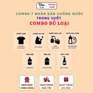 Combo of 7 premium transparent waterproof In194 stickers - size 5 x 7cm