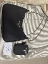 Prada Re-Edition 2005 Re-Nylon Bag + Mini Pouch 