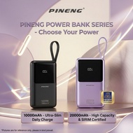 3C Certified Pineng Powerbank 22.5W Fast Charge  Built-in Cable  PN-891PD 10K mAh & PN-892PD 20K mAh
