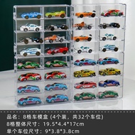 ล้อร้อนกล่องเก็บของรถโลหะผสม TOMICA1รุ่น: ของเล่นเด็ก64ชั้นเก็บของโปร่งใส Tomica(Ready Stock+COD)