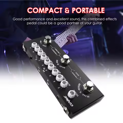CUVAVE CUBE BABY Portable Multifunctional Electric Guitar Combined Effect Pedal with Wireless Music 
